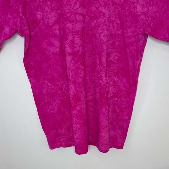 Fast Fashion 100% Cotton Vibrant Fuchsia Long Sleeve Tie Dye Top - Picture 4 of 10